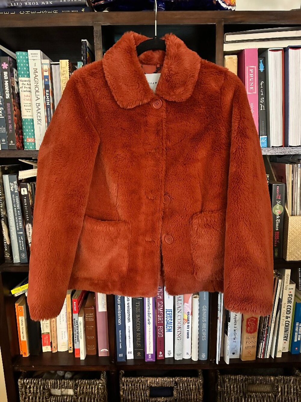 Jigsaw Faux Fur Box Coat Size XS